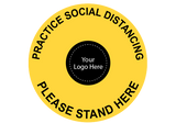 12” Custom Circular Social Distancing Floor Decals