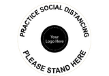 12” Custom Circular Social Distancing Floor Decals