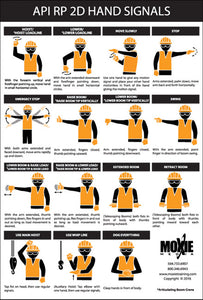 Crane Hand Signals 7" x 10.5" Reference Chart