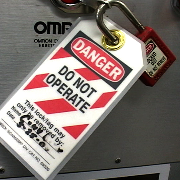 lockout do not operate tag on damaged equipment