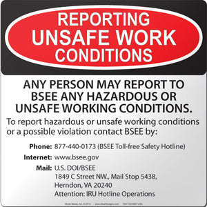 BSEE: Reporting Unsafe Work Conditions