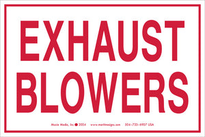 Exhaust Blowers 4" x 6" Vinyl Sticker