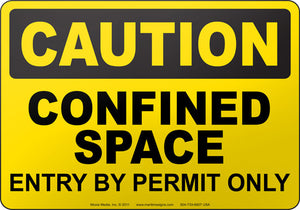 Caution: Confined Space Entry By Permit Only