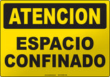 Caution: Confined Space Spanish Sign