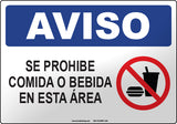 Notice: Food Or Drink Prohibited In This Area