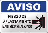 Notice: Crush Area Keep Clear Spanish Sign