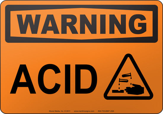 Warning: Acid English Sign