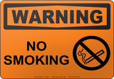 Warning: No Smoking English Sign