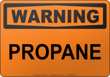 Warning: Propane English Sign