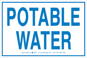 Potable Water 4" x 6" Vinyl Sticker