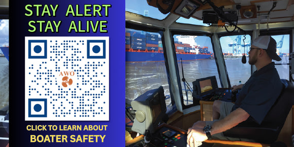“Stay Alert, Stay Alive” Sticker – Pilot’s View of the Waterway
