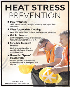 Heat Stress Prevention 18"x24" Workplace Safety Poster
