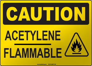 Caution: Acetylene Flammable