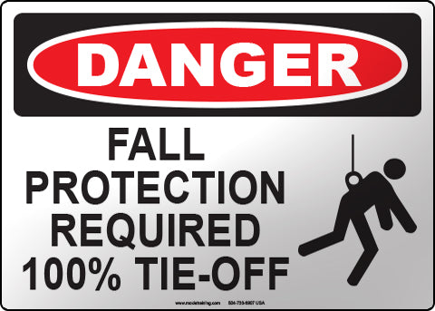 Danger: Fall Protection Required 100% Tie-Off – Moxie Training