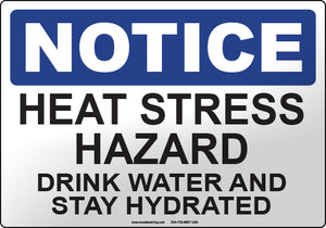 Notice: Heat Stress Hazard