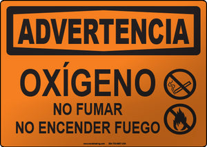 Warning: Oxygen No Smoking No Open Flames