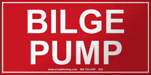 Bilge Pump 3" x 6" Vinyl Sticker
