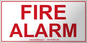 Fire Alarm 3" x 6" Vinyl Sticker