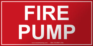 Fire Pump 3" x 6" Vinyl Sticker