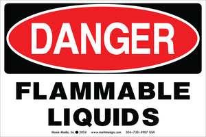 Danger: Flammable Liquids 4" x 6"
