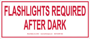 Flashlights Required 3" x 8" Vinyl Sticker