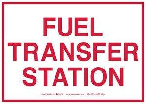 Fuel Transfer Station 5" x 7" Vinyl Sticker