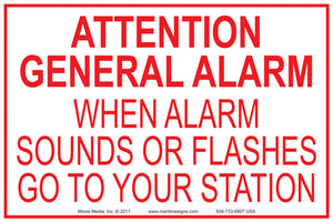General Alarm 4" x 6" Vinyl Sticker