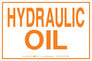 Hydraulic Oil 4" x 6" Vinyl Sticker