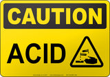 Caution: Acid English Sign