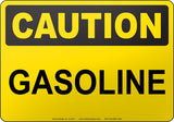 Caution: Gasoline English Sign