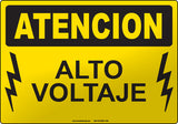 Caution: High Voltage Spanish Sign