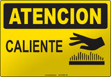 Caution: Hot Spanish Sign