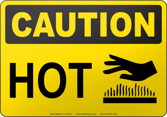 Caution: Hot English Sign