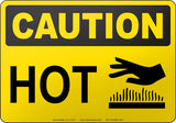 Caution: Hot English Sign