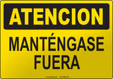 Caution: Keep Out Spanish Sign