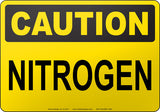 Caution: Nitrogen English Sign