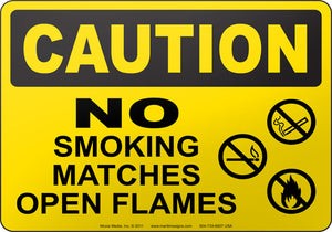 Caution: No Smoking Matches Open Flames