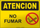 Caution: No Smoking Spanish Sign