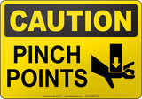 Caution: Pinch Points English Sign