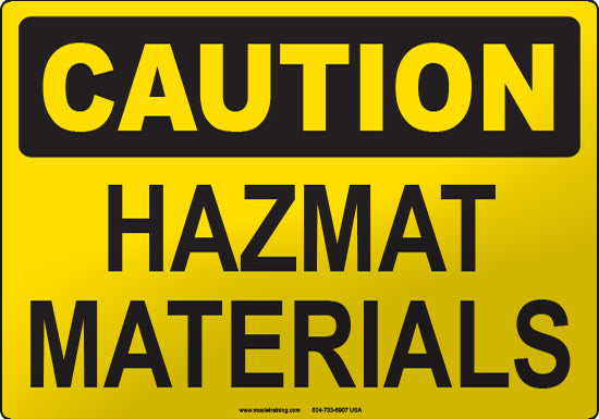 Caution: HAZMAT Materials