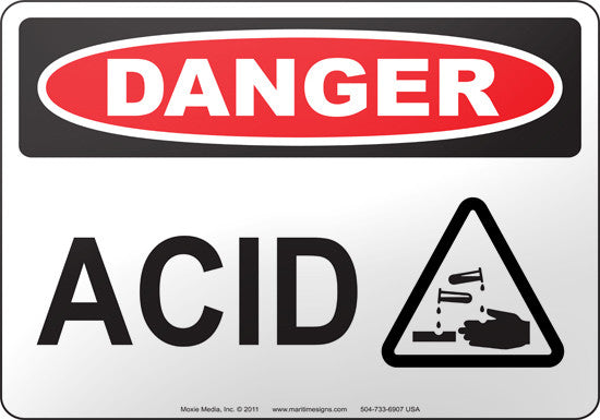 Danger: Acid English Sign