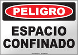 Danger: Confined Space Spanish Sign