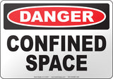 Danger: Confined Space English Sign