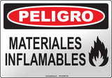 Danger: Flammable Material Spanish Sign
