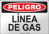 Danger: Gas Line Spanish Sign