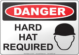 Danger: Hard Hat Required English Sign