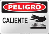 Danger: Hot Spanish Sign