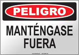 Danger: Keep Out Spanish Sign