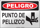 Danger: Pinch Points Spanish Sign