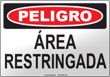 Danger: Restricted Area Spanish Sign